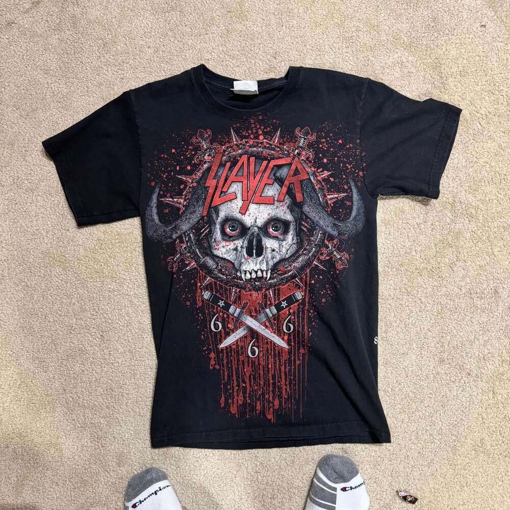 Slayer Skull 666 T-shirt Tour New York City 9-14 2011 Small